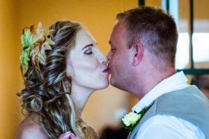 First kiss - Christopher and Dominique Liddell