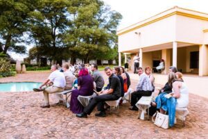 Waiting for the bride - right - Christopher and Dominique Liddell - Kleinvallei Wedding Venue